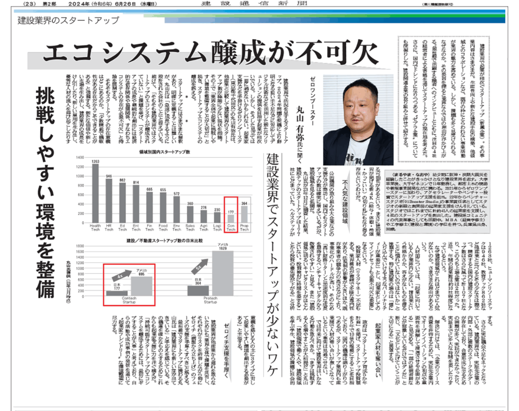建設通信新聞に弊社運営の「oyakata」に関する記事が掲載されました。
