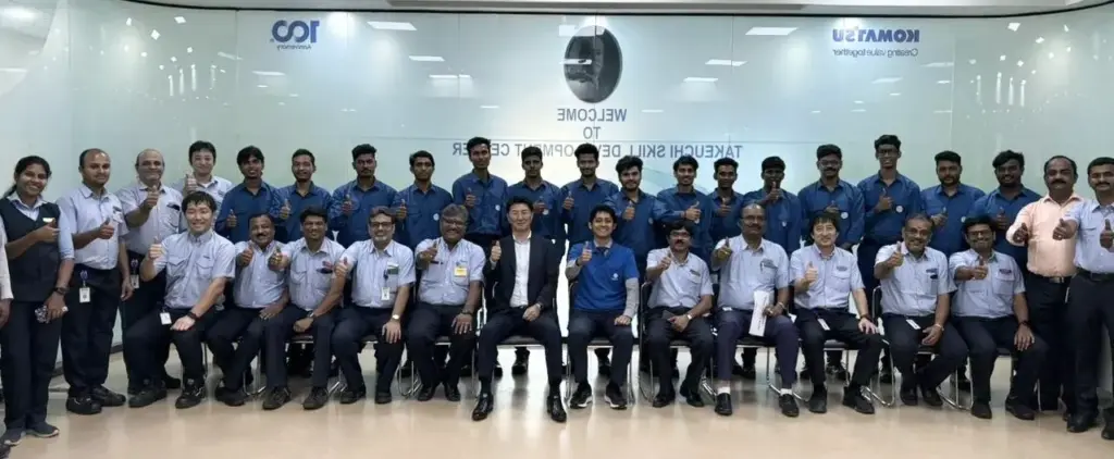 大手建機メーカー”コマツ”のインド現地法人と、「ものづくり人材育成プログラム」を開始